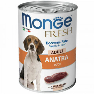 MONGE DOG FRESH CHUNKS DUCK suņu konservi Pīle 400g